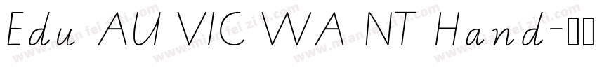 Edu AU VIC WA NT Hand字体转换